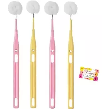 в More Brush Oral Care Оральное оборудование Супер мягкая щетка Fluff Feeling Слизистая оболочка Очищение Желтый Розовый 2 шт. [Сделано в Японии] и [Набор 2]