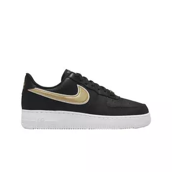 W Nike Air Force 1 07 Essential Black Metallic Gold DD1523-001 Женские кроссовки