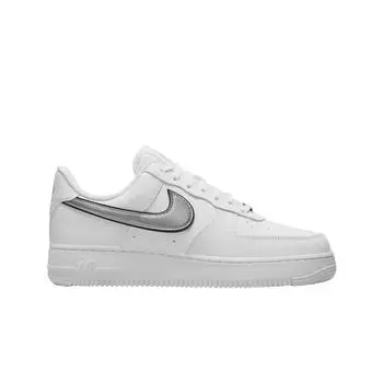 W Nike Air Force 1 07 Essential White Metallic Silver DD1523-100 Женские кроссовки