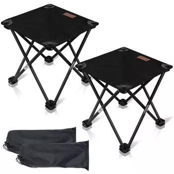 в одном LAMPTOP Открытый складной компактный кемпинг Грузоподъемность сиденья 32 x Высота Сумка для хранения Удобный для любования цветением вишни Набор из 2 [Открыть/Закрыть