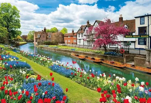 в пазле Beverly 1000 элементов Canterbury Flower Blooming Path x [Сделано в Японии] (49 72см) 1000-053