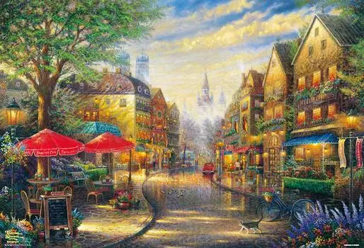 в пазле Beverly 2000 Piece Jigsaw Puzzle Sunbeams Blooming Cafe Small Piece x [Сделано в Японии] (49 72см)