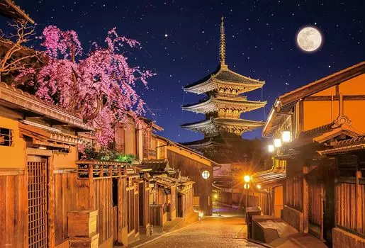 в пазле Beverly из 1000 деталей Moonlit Yasaka Tower x [Сделано в Японии] (49 72см) 1000-056
