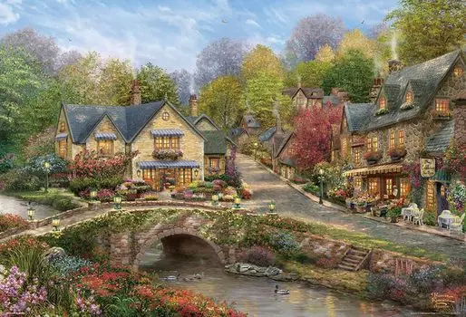 в пазле Беверли из 1000 деталей Cotswolds Flower Walkway x [Сделано в Японии] (49 72см) 1000-051