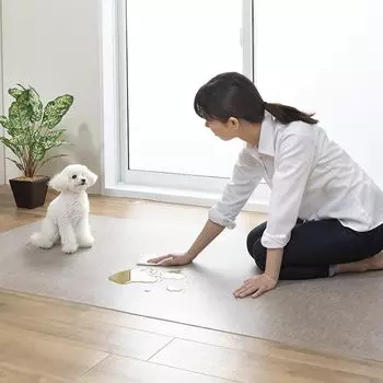 в Pet Long Adheres to the Dog Совместим с подогревом пола [Сделано в Японии, Противоскользящий] Коврик, Водонепроницаемый, 60x240 см, Толщина 2 мм, Противоскользящий, Тип, коричневый