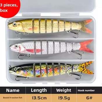 в штучной упаковке (задавать) многосекционная приманка для рыбы Luya, пресноводная жесткая приманка, распродажа экспресс-доставки дальнего заброса 14 см 8-секционная рыба 8-секционная многосекционная приманка рыболовные снасти Look at the picture and choo