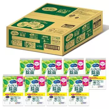 в Silcot Wet Tissue Desinfecting Type катастрофа и 45 сменных блоков x 24 пакета [Продается в коробке] Безалкогольный [Для профилактики, создания запасов, чрезвычайных ситуаций] зелёный