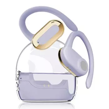 в SLuB Полностью беспроводной Bluetooth Воздушная проводимость Звук Легко легко открыть Автоматический Маленький и высокий Совместимость Совместим с несколькими моделями фиолетовый