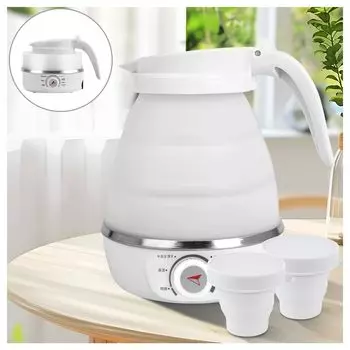 в Tplook Складной большой емкости Overseas Электрический двойной обогрев для сна в машине [Новинка 2024] Чайник, Чайник, 1,2 л, Электрический, Кемпинг, Совместимый,