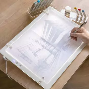 в Tritech Tracing Stand Treviewer Pro A3 Белый Тонкий 7 уровней затемнения 3 года гарантии [Сделано в Японии] A3-600-W белый