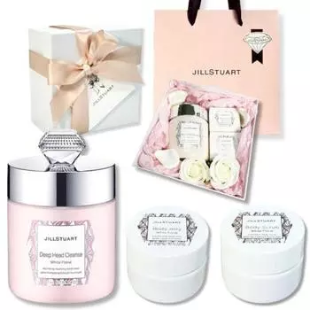 [в упаковке] Джилл Стюарт Deep Head Cleanse White Floral Body Care & Cream Gift Set Christmas Coffret 2024 Christmas Gift