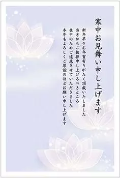 в упаковке из 10 зимних поздравительных официальных открыток с траурным текстом на обороте, напечатанным на 85 иен [Made Tantan], почтовая открытка, марка, № 862 Lotus,