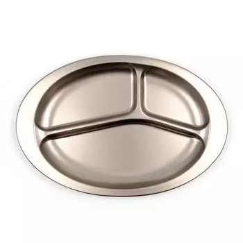 в Village Blacksmith Чистый титановый обеденный стол тарелка обед [Сделано Tsubamesanjo] (3-х компонентная пластина) МК-7741 серебряный