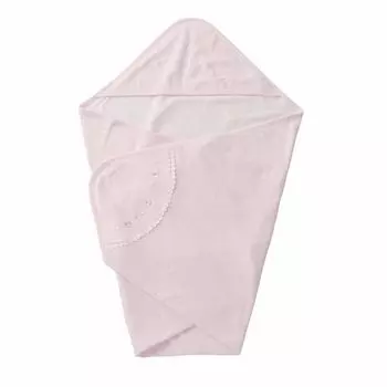 в заправленном жаккардовом клеверном вышитом афганском пеленальном халате для новорожденных, хлопок 85 см x 85 см для 64301 85 см x [Сделано в Японии] 100% [Материал весна/лето] (Розовый, розовый