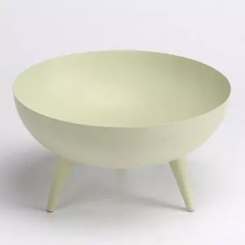 Wabi-sabi Style Three-legged Fruit Plate Metal Tray Hotel B&B Natural Resort Style Creative Soft Decoration Combination Decoration