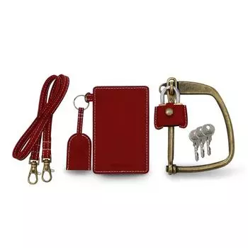 WACHSEN Bicycle Lock with pass case WK-001 (RD (red))