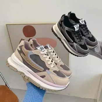 Waffle Cortez Женская Весна и Осень Новый Стиль Деловая Повседневная Обувь Удобная Нескользящая Обувь Женская Обувь Дешево Похудение Износостойкая 35 чёрный