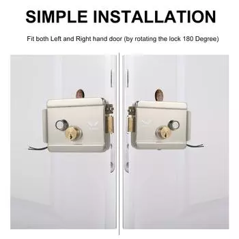 WAFU Умный электрический замок для ворот, безопасный электрический металлический замок, электронный дверной замок, контроль доступа к двери для дома и квартиры белый