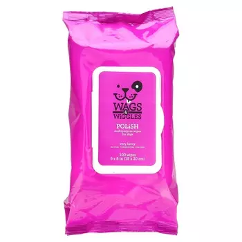Wags & Wiggles, полироль, многоцелевые влажные салфетки для собак, Very Berry, 100 листов