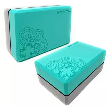 Waha Yoga High Density EVA Yoga Block Set of 2 x 15 x cm EVA Yoga Block Set of 2 - - 22.5 7.5 (Green/Gray Color)