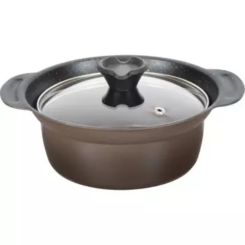 Wahei freiz 2-person hot pot, tabletop pot, 18 cm, size 6, for 1 to 2 people, fluororesin processing, PFOA-free, IH/gas, walnut length set RB-2847