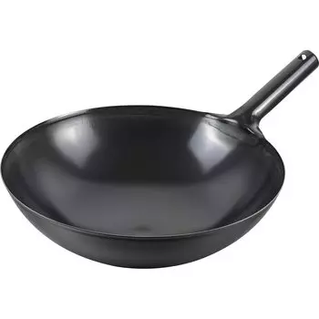 Wahei Freiz Authentic Beijing Hot Pot Wok 36 см только для газовой плиты, чугунная сковорода, профессиональная спецификация, сделано в Японии, Ajido AD-659 чёрный