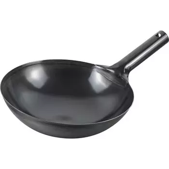 Wahei Freiz Authentic Beijing Hot Pot Wok 27 см только для газовой плиты, чугунная сковорода, профессиональная спецификация, сделано в Японии, Ajido AD-656 чёрный