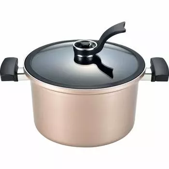 Wahei Freiz запеченная краска пониженного давления тушеная тушёная кастрюля вакуумная тушеная кастрюля Bistoni 24 см IH совместимая керамика рецепт обработки в комплекте шампанское