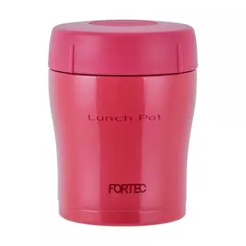 Wahei Freiz Bento Box Handy Lunch Pot Soup Risotto Fruit Fortec Lunch 300ml Red Ceramic Coat Vacuum Insulated Structure Heat Retention Cold FLR-6857