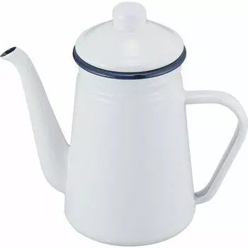 Wahei Freiz Coffee Full Water Appropriate Made of Cafe Blanc Pot, 1.1L, 0.77L, Enamel, IH/Gas Compatible, RB-1925 белый