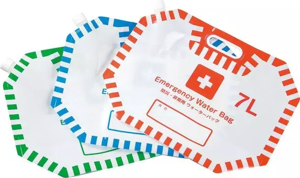 Wahei freiz Disaster Prevention Goods Water Supply Water Bag 7L Set of 3 BM-9337