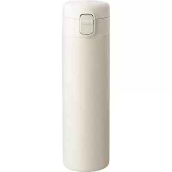Wahei Freiz Dishwasher Safe Seamless Water Bottle Mug Bottle 500ml Ivory One-touch Stopper Vacuum Insulated Bottle Thermal/Cold RH-1698