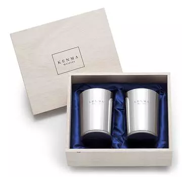 Wahei Freiz Двойная чашка из нержавеющей стали 260 мл Набор из 2 полировальных кругов Meister в деревянной коробке KM-024