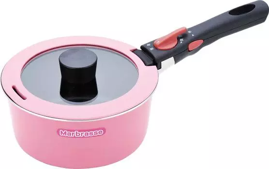 Wahei freiz Кастрюля со съемной ручкой, совместимая с Marbrasse IH, 18 см MM-9514 серебряный