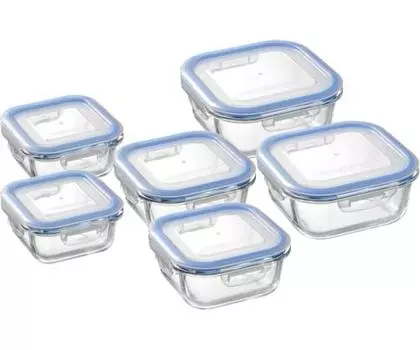 Wahei Freiz Контейнеры из термостойкого стекла для микроволновой печи и духовки 300 мл x 510 мл x и 800 мл x Resh, 2, 2, 2, ME-7400