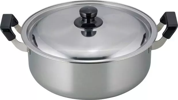 Wahei Freiz Large Pot 30cm Stainless Steel Oden Compatible New Daisuke Two-Handed IH/Gas SR-7571 серебряный