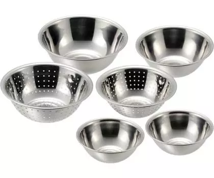 Wahei Freiz Plonge III Миска из нержавеющей стали Перфорированный набор дуршлага и 6 предметов MG-0471