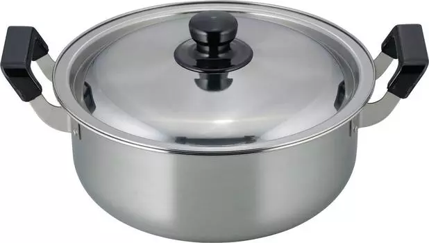 Wahei freiz pot 26cm Stainless steel Compatible with IH and gas New Daisuke Two-handed SR-7569