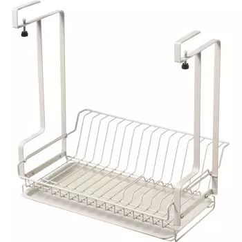 Wahei Freiz Resin Hanging Cabinet Storage Drainer Basket Room Labo, где посуда аккуратно расставлена RG-0492