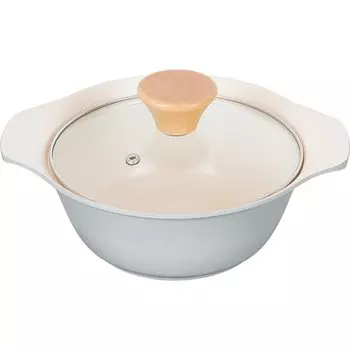 Wahei Freiz Tabletop Ash Размер Совместимо с Керамикой Легко Включает рецепты, контролируемые Vegito Calm Pot, 18 см, Серый, 6, 1-2 человека, IH/Газ,