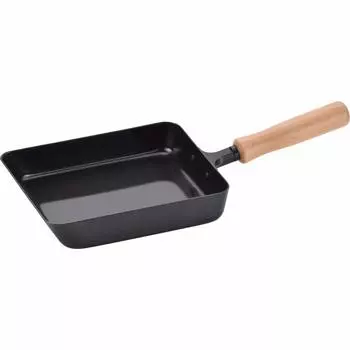 Wahei Freiz Tsubame Sanjo Iron Frying Pan Tamagoyaki 14 x 18cm Wooden Handle IH Compatible Gas Made in Japan Chitose Chitose CS-013