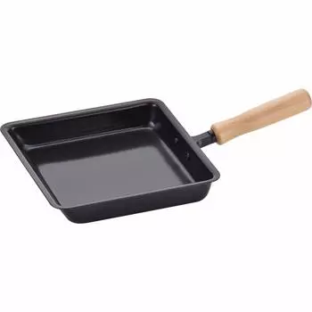 Wahei Freiz Tsubame Sanjo Iron Frying Pan Tamagoyaki 18 x 18cm Wooden Handle IH Compatible Gas Made in Japan Chitose Chitose CS-014