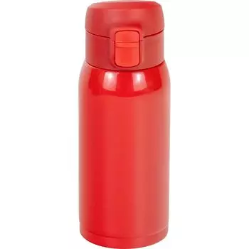 Wahei Freiz Water Bottle Mug Bottle 350ml Red Stopper Vacuum Insulated Bottle One-touch Thermal/Cold RH-1672