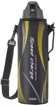 Wahei Freiz Water Direct Stainless Steel Vacuum Insulated For Cold For Elementary School Cover Included Bottle, Drinking, Bottle, 2L, Black, Bottle,