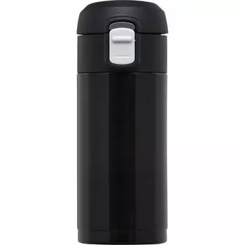 Wahei Freiz Water Mug Vacuum Insulated Heat Cold Omit Bottle, Bottle, 200ml, Black, One-Touch Stopper, Antibacterial, Bottle, Retention, Insulation,