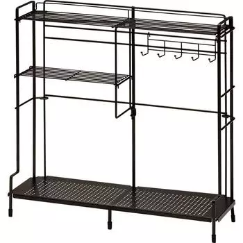 Wahei freiz Железная боковая полка для плиты 52 x x 50 см Коричневый Приправа Кухонные принадлежности Крючок для хранения в комплекте Прибл.. 15,5 коричневый