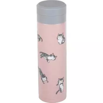 Wahei Phrases Water Bottle Mug Bottle 300ml Kimama Warm Cold Vacuum Insulated Bottle Cat Cat Cat RH-1664