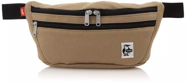 Waist Bag Small Fanny Pack Sweat Beige [Chums] Men s