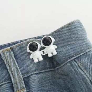 Waist Buckle Astronaut Jean Fit Tighten Buckles Zinc Zinc Alloy Jean Buttons for Loose Jeans Skirts white-black helmet
