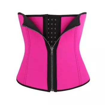 Waist Trainer Body Shaper Trimmer Girdles Women Tail Cinchers Gym Lumbar Belt Fitness Sauna Sweat Weight Loss Belt с застежкой-молнией S